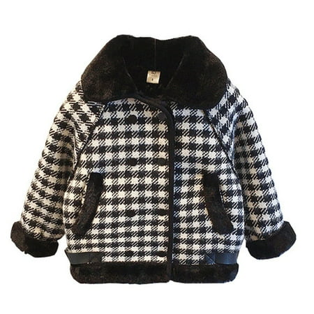 

Autumn Winter Children Cloth Coat Boys Girls Double Woolen Cloth Coat Plus More Wool Coat For 4-5 Years