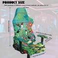 thumbnail image 6 of SEANATIVE 4 Piece Set Gaming Chair Slipcover, Soft Decorative Computer Chair Cover with Armrest Covers Scratch-Proof Office Bedroom Decor, Gamer Accessories, Hummingbird Daisy Flower Green, 6 of 7