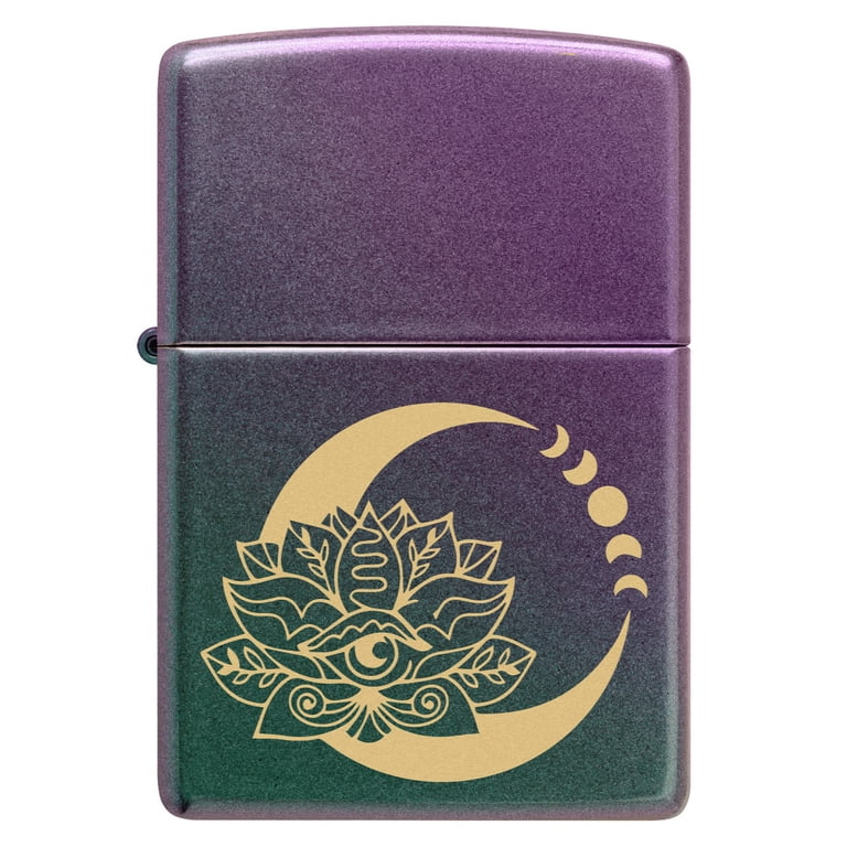 Zippo Lotus Moon Design Iridescent Pocket Lighter - Walmart.com