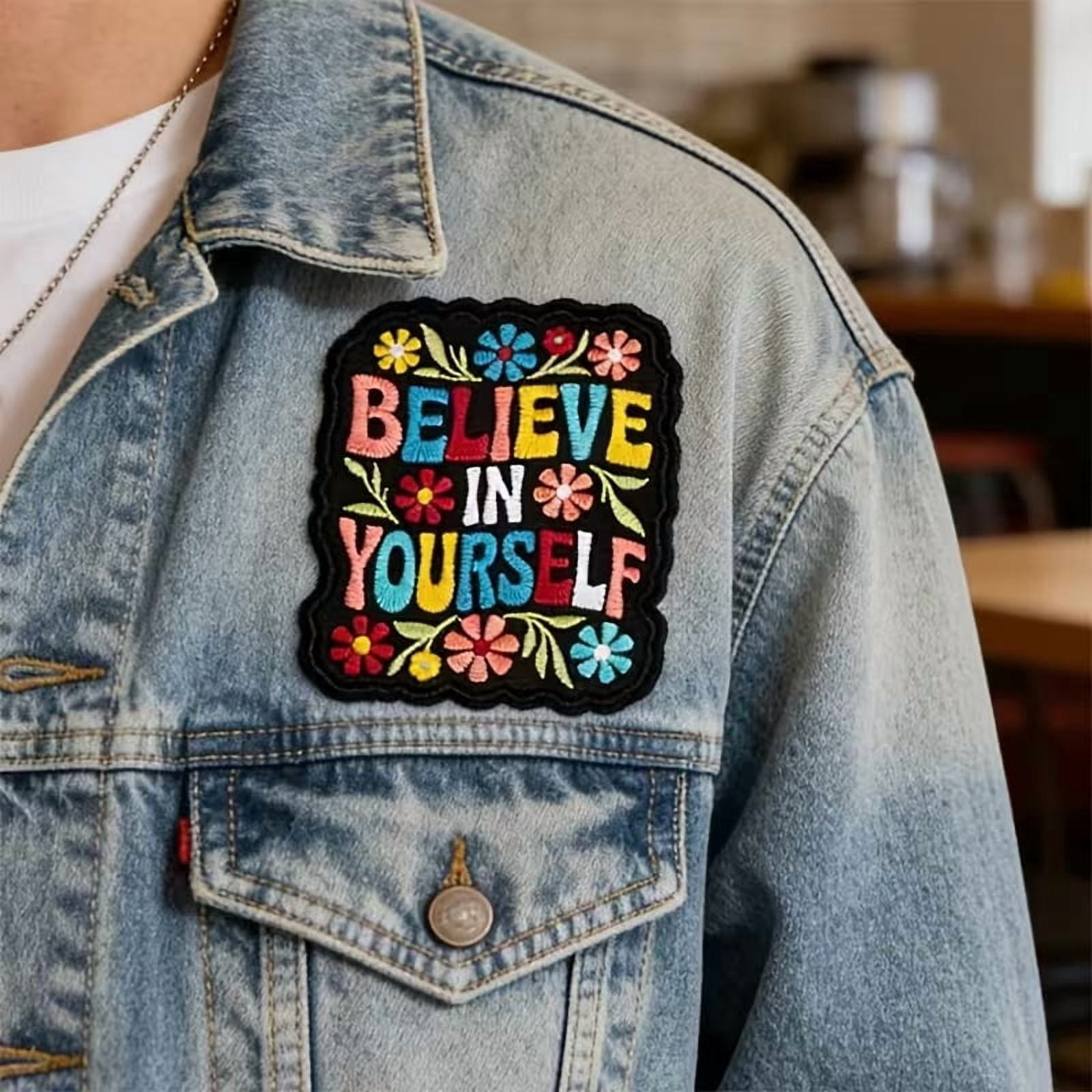 3 Pieces Durable Embroidered Patches - Reusable Hippie Rock Biker Ride Sew or Iron-On Badge Applique Set
