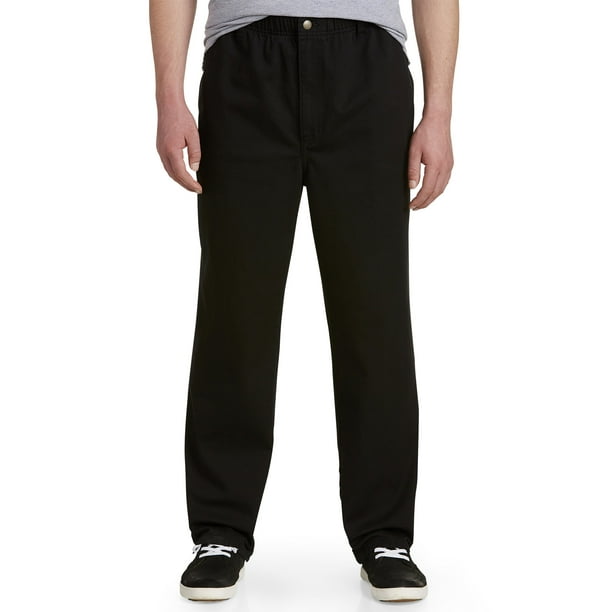 Harbor Bay by DXL Big and Tall Men's FullElastic Waist Jeans, Black