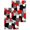 Red, variant on Navy Blue Black Geometric Kitchen Dish Towels for Drying Dishes Set of 2, Modern Abstract Art Block Waffle Weave Microfiber Hand Tea Bathroom Towels Quick Dry & Absorbent Towel 15.7x23.6