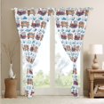 thumbnail image 4 of Watercolor Steam Engine 30%-50% Blackout Curtains Cartoon Train Curtains Red Orange Car Curtains & Drapes Hand Drawn Cloud Living Room Curtains Railway Transportation Window Curtains Ultra Soft, 4 of 6