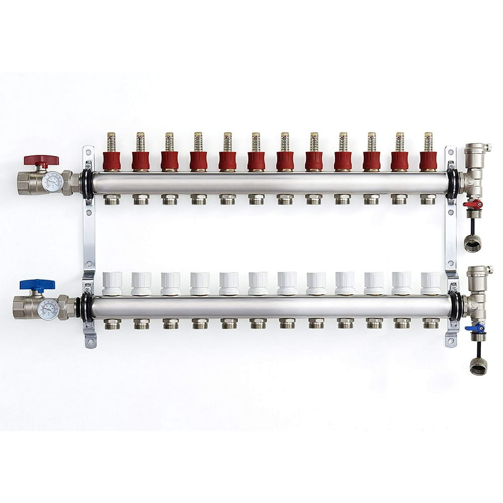 CMI Pex Manifold Radiant Floor Heating Set Stainless Steel Loop