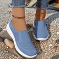 thumbnail image 5 of YYYMEIII Backless Sneakers Women's Spring and Summer New Fly Weaving Hollow Colorblocking Upper Metal Chain Slope Heel Casual Shoes 38 Light Blue, 5 of 6