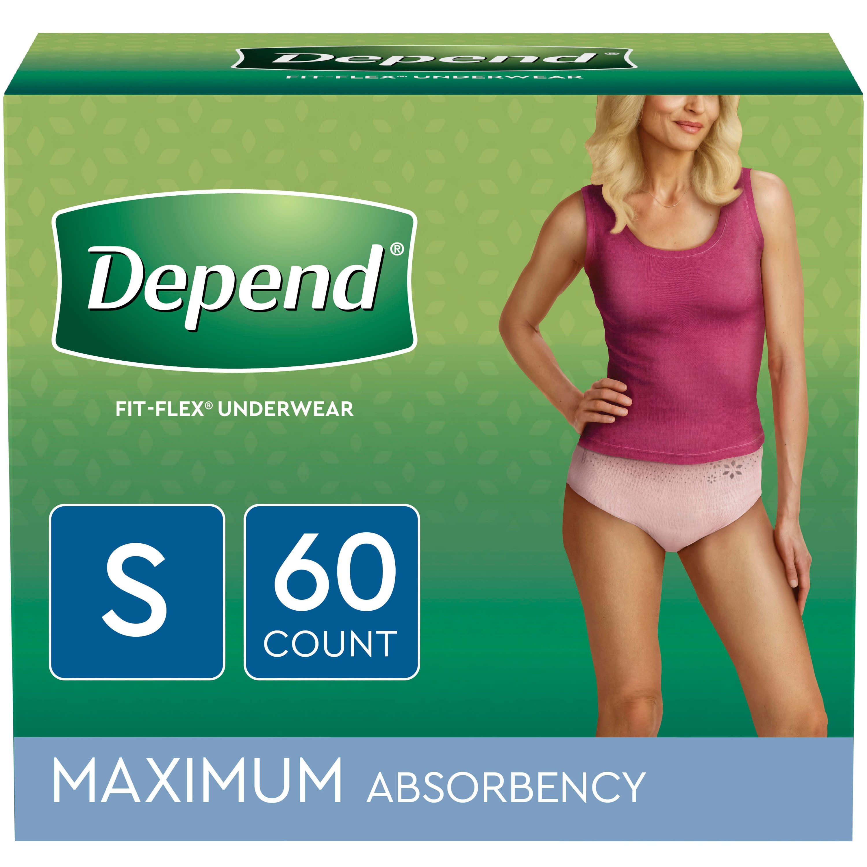 Depend FIT-FLEX Incontinence Underwear For Women, Moderate
