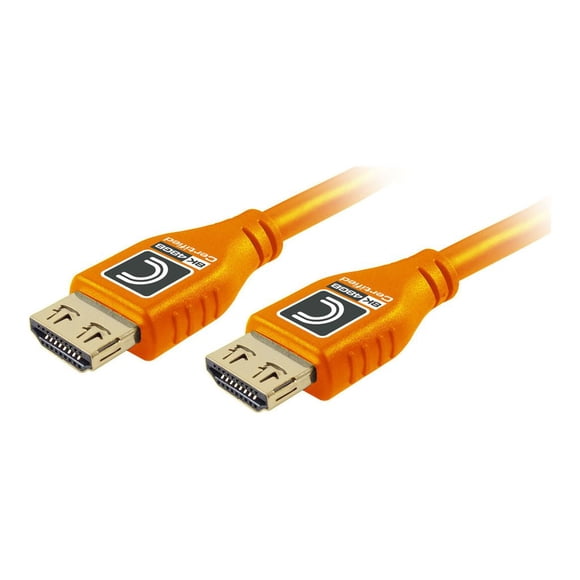 Comprehensive Microflex Pro AV/IT - Ultra High Speed - HDMI cable with Ethernet - HDMI male to HDMI male - 6 ft - triple shielded - orange - molded, 8K60Hz (7680 x 4320) support, 4K60Hz support, up to 48 Gbps data transfer rate