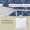 thumbnail image 6 of Navy Blue and White Vintage Floral Throw Pillow Covers 18x18 Inch Set of 2, Linen Decorative Pillow Covers for Bed Couch Sofa Bedroom Living Room Home Decor, B35, 6 of 6
