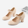 thumbnail image 5 of PENNYSUE Women's Mary Jane Pumps High Heels - Round and Closed Toe Shoes with Double Ankle Strap Buckle for Summer Party Wedding Occasions, 5 of 5