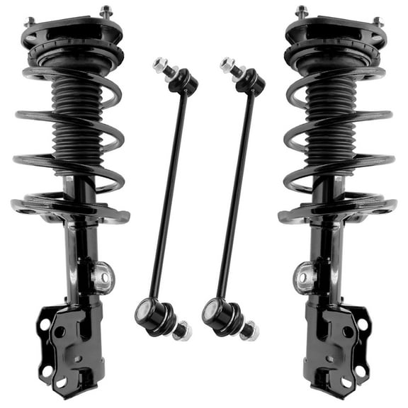 Detroit Axle - 4pc Front Struts Sway Bars for 2014-2017 Lexus CT200h [Base], 2 Complete Struts with Coil Spring 2 Sway Bar End Links 2015 2016 Replacement Suspension Kit