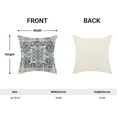 thumbnail image 5 of Boho Pillow Covers 16x16, Blue and White Ethnic Design Outdoor Decorative Throw Pillows for Couch, Carpet Pattern Decor Cushion Cover 2 Pcs Farmhouse Linen Pillowcase for Bed Car Safa, 5 of 6