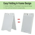 thumbnail image 3 of Vinsetto 22â€ x 28" Plastic Folding A-Frame Sandwich Board Sidewalk Sign with Weighted Tank & Weatherproof Design, White, 3 of 11