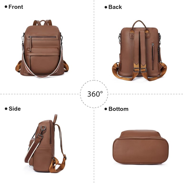 Womens Backpack Purse Vegan Leather Large Travel Backpack  display picture 2
