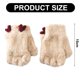 thumbnail image 2 of 4 guantes tejidos de medio dedo para mujer, bonitos guantes de estudiante con astas, acolchados y con dedos expuestos 766, 2 of 5
