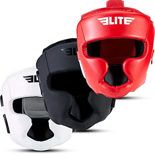 Elite Sports Best Celestial Head Guard, a Complete Package for MMA and Kickboxing Trainees, Muay Thai Boxing Safety Head Guard for Men (Black)