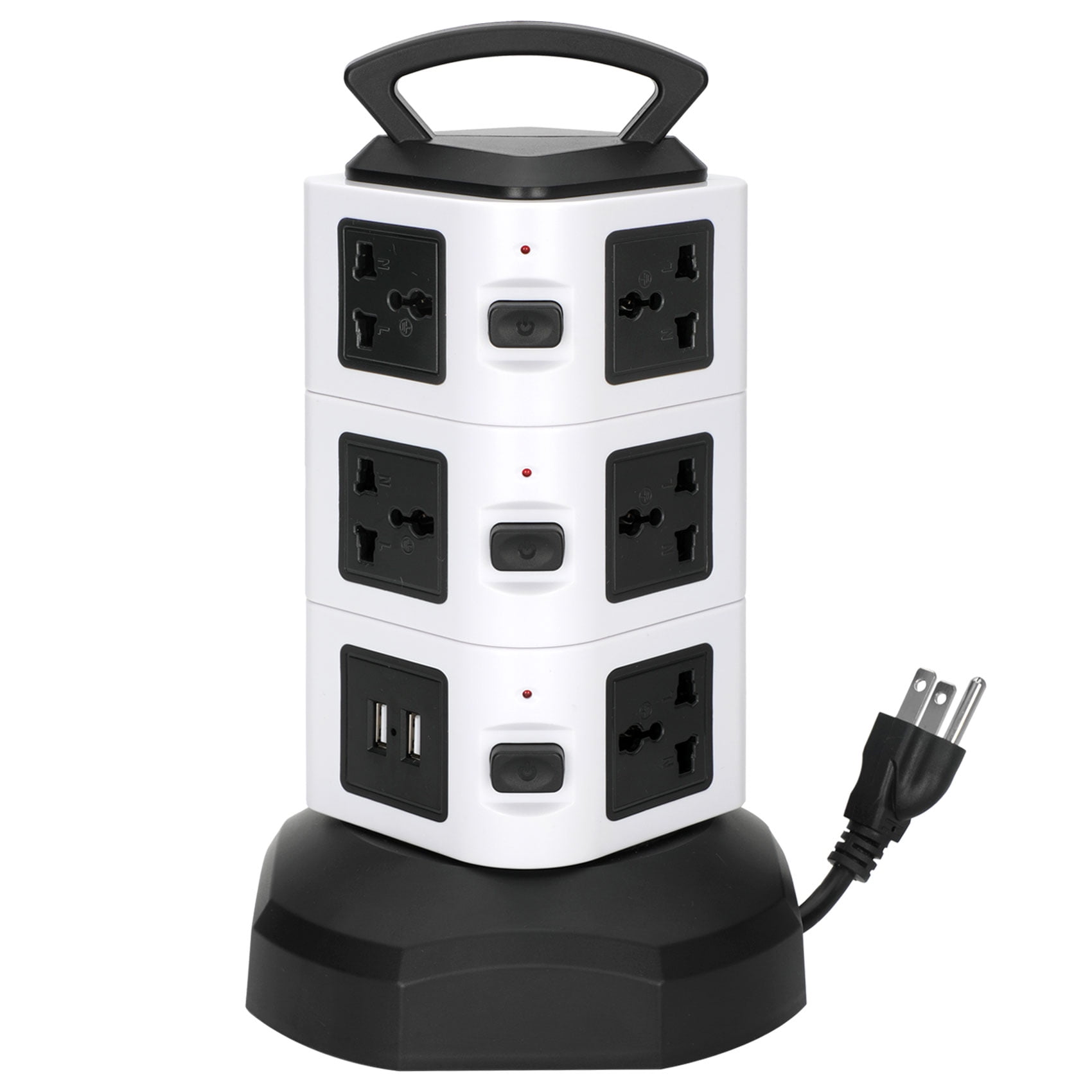 Virego Power Strip Tower with USB Ports, 2500W Outlet Surge Electric
