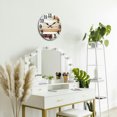thumbnail image 1 of Style Wall Clock For Living Room Bedroom 24 Hour Display Modern Density Board Hanging Clock With Design, 1 of 5