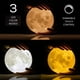 thumbnail image 4 of Lámpara de luna Luz de luna Luz de noche de luna Lámpara de luna personalizada para dormitorio Lámpara de luna impresa en 3D Regalo de cumpleaños para ella 15 cm 3 colores, 4 of 5