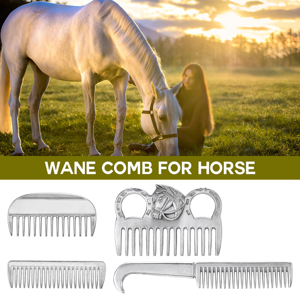 Details about   Comb Horse Aluminum Alloy Horse Cleaning Tool Mane Tail Pulling Horse Care Groom 
