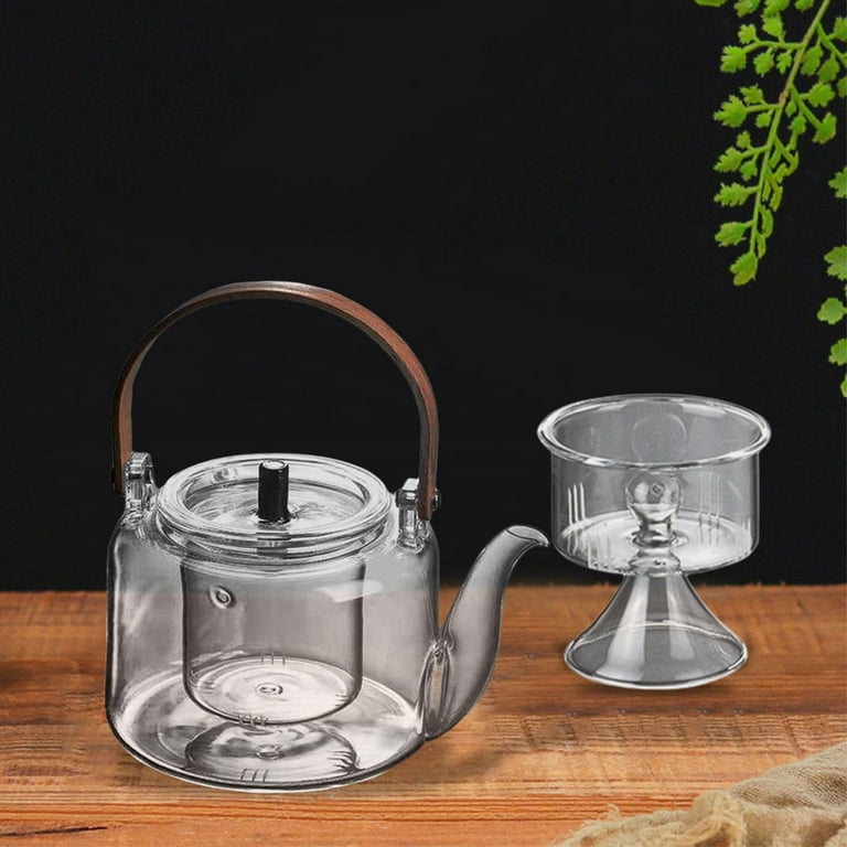 Heat-resistant Borosilicate Glass Teapot Stainless Steel Liner Was Filtered  Tea Tea Kettle Effort 600ml 800ml 1000ml