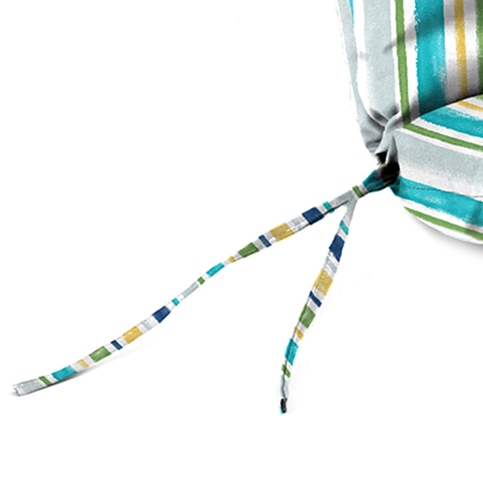 Jordan Manufacturing 72" x 21" Italian Skyway Multicolor Stripe Rectangular Outdoor Chaise Lounge Cushion with Ties and Hanger Loop