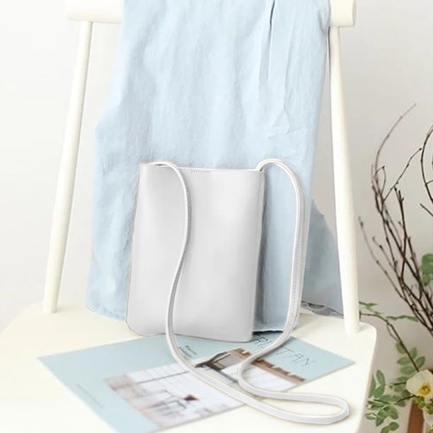 Bolso Vertical de Piel de Vaca Estilo Coreano, Bolso Bandolera Pequeño Liso y Suave de Estilo Rústico, Bolso Bandolera Pequeño Informal de Estilo Literario.