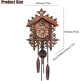 thumbnail image 3 of Cuckoo Clock Brown Yellow Wall Clock Hanging Bird Design Digital Home Decoration Christmas Gift, 3 of 5