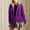 006 Purple, variant on Women's Fleeze Lined Color Block Checkered Jacket Winter Full Zip Up Hooded Plaid Warm Shacket Coat with Pockets