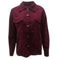 thumbnail image 4 of Babysbule Womens Cardigans Ladies Corduroy Buttoned Cardigan Long Sleeve Lapel Loose Padded Shirt Top Women's Top Blouse, 4 of 6