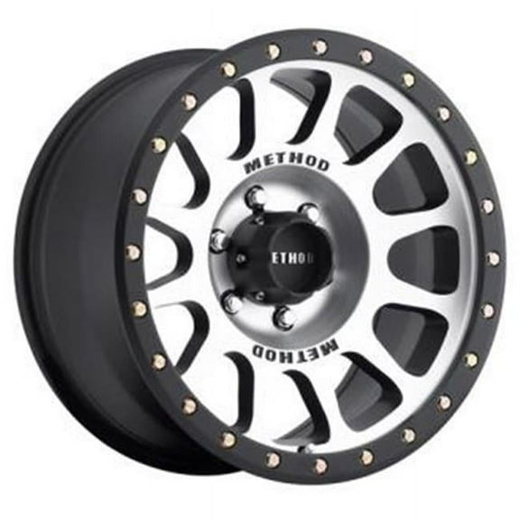 Method Race Wheels  18 x 9 in. NV 6 on 5.5 Bolt Pattern 4.5 in. Back Space -12 Offset - Machined with Black Lip