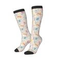 thumbnail image 2 of Haiem Flower Color Rabbit Socks, Funny Novelty Crazy Design Cotton Socks Sports Socks Knee High Socks For Men, Women,1Pairs - Gift For Working Friends, 2 of 9