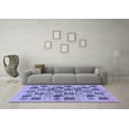 thumbnail image 3 of Ahgly Company Machine Washable Indoor Rectangle Oriental Blue Modern Area Rugs, 2' x 4', 3 of 4