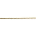 thumbnail image 2 of Real 14kt Yellow Gold 1.65mm Solid Diamond-cut Cable Chain Anklet; 9 inch; Lobster Clasp; for Adults and Teens; for Women and Men, 2 of 4