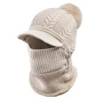 thumbnail image 7 of Diufon Women's Pattern Knitted Hat Winter Warm Brim Beanie Hats with Flap Thickened Button Outdoor Ski Cap, 7 of 7