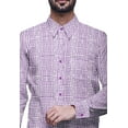thumbnail image 4 of BESTMAN Printed Formal Shirts For Men Slim Fit Spread Collar Cotton Shirt, 4 of 5