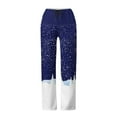 thumbnail image 5 of Kaemgyyd Women's Christmas Pajama Pants Soft Comfy High Waist Loungewear Stretch Print Casual Wide Leg Drawstring Pj Bottoms, 5 of 5