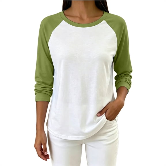 yillto Long Sleeve for Women Shirts Lightweight Soft Basic Round Neck Casual Loose Tshirts Tops