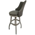 thumbnail image 3 of Tobias Designs Bello 34" Swivel Solid Wood Extra Tall Bar Stool in Smoke Gray, 3 of 3