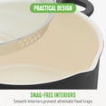 thumbnail image 3 of Stockpot GreenLife de cerámica antiadherente de 6 cuartos de galón con tapa de vidrio, color negro, 3 of 6