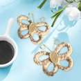 thumbnail image 6 of CoudarTitie 2 Pieces Butterfly Wall Art Decor Boho Decorative Modern Wall Hanging Decoration Khaki, 6 of 9