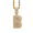 Gold B, variant on Women Copper Unique Non-mainstream Cool Micro-Pave Zircon Inlay Custom Name Capital Large Initial A-Z 26 Letters Necklace Silver H