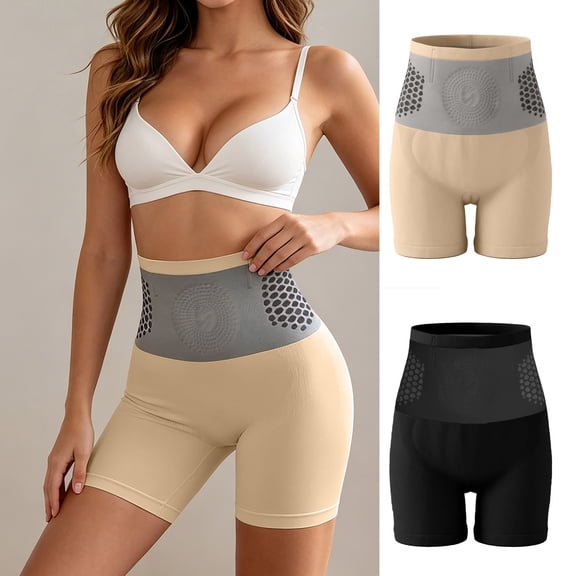 jiaxiM 4 in 1 High Waisted Shorts for Women Compression Lifting Sculpting Shorts Tummy Support Yoga Fitness Pants