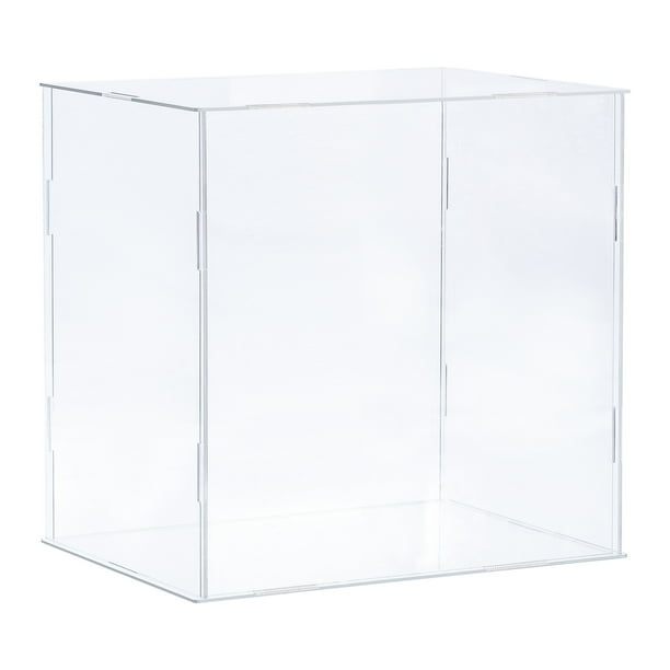 Acrylic Display Case Plastic Box Cube Storage Box Transparent Assemble Showcase 21x16x20.5cm for