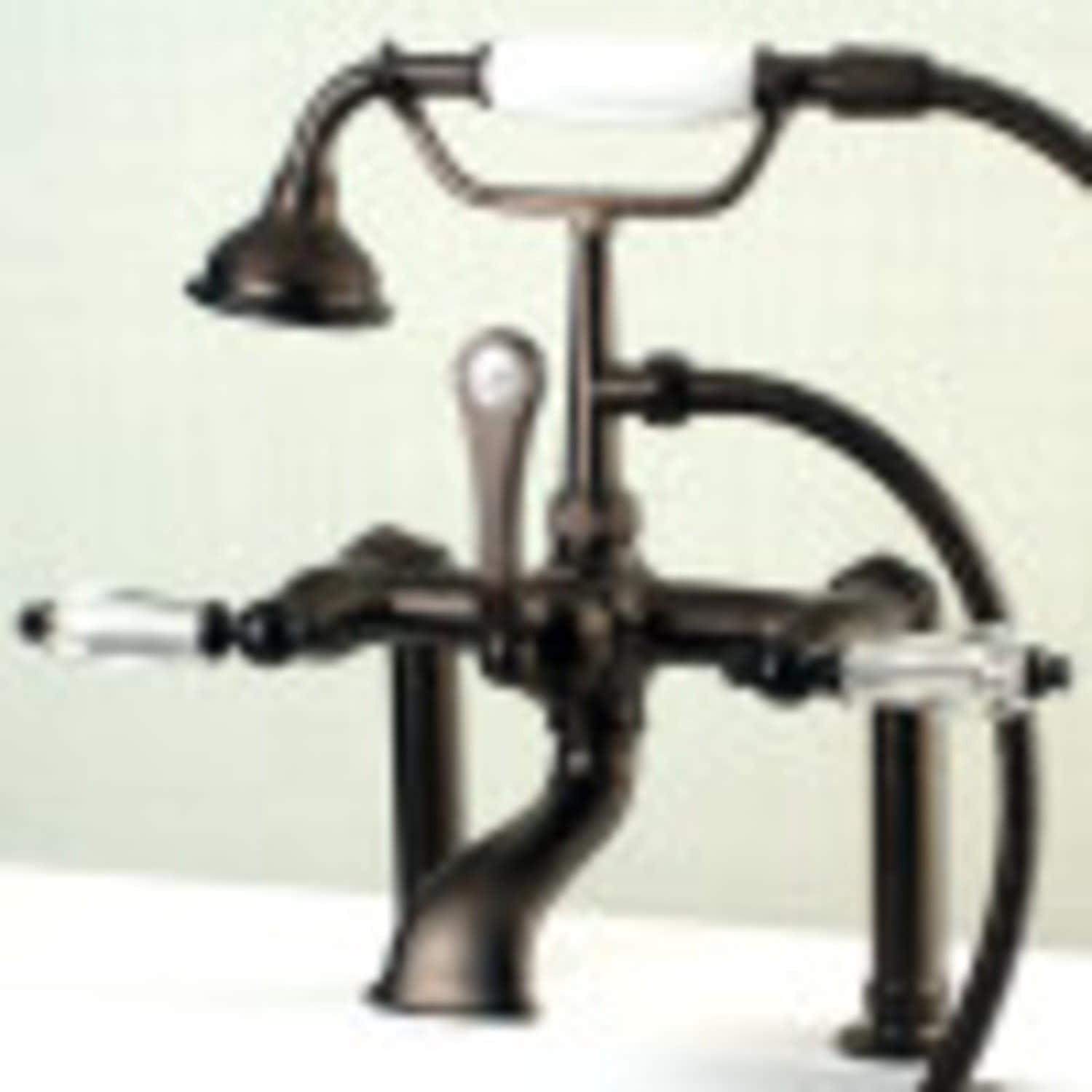Kingston Brass Aqua Eden AE103T8WLL Wilshire Deck Mount Clawfoot Tub Faucet, Satin Nickel