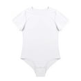 thumbnail image 4 of TiaoBug T-Shirt une Pièce à Manches Courtes Col Rond Justaucorps Combinaison sous-Vêtement Blanc TTG, 4 of 7