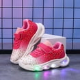 thumbnail image 3 of Lixiuxyad Lightweight Girls' Easy Care Sneakers With Cushioned Sole Cute Heart Design Glow In The Dark Board Shoes For Everyday Comfort（12M 6Y） Running Sports Shoes Sizes 6(Toddler 12-18 Months), 3 of 6