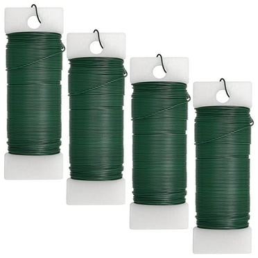 4Pack Floral Wire Flexible Paddle Wire Florist Green Wire for Crafts,Wreaths, Tree,Garland and Floral Flower Arrangement