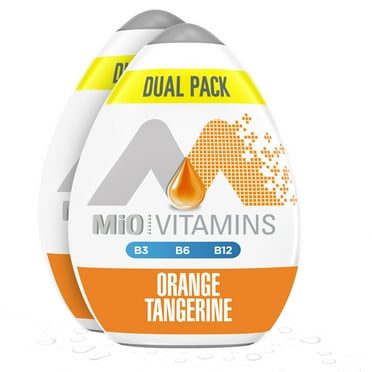 MiO Vitamins Orange Tangerine Sugar Free Water Enhancer Dual Pack, 2 ct Pack, 1.62 fl oz Bottles