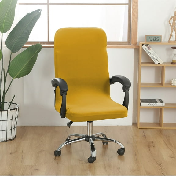 Chair Cover Solid Color Brushed High Elastic Polyester Spandex Universal 360° Wrap 70-80cm Backrest 45-58cm Seat Waterproof Slip-Resistant for Dining Office