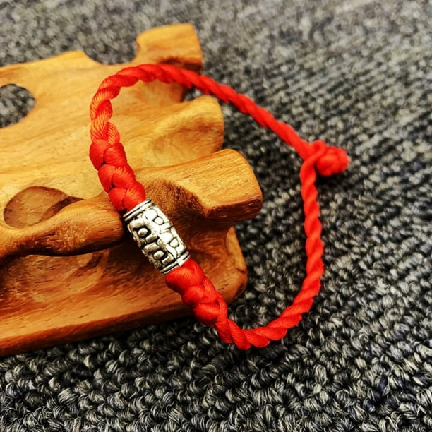 TINGYI Traditional Tibetan Silver Red Thread Lucky Bracelet String